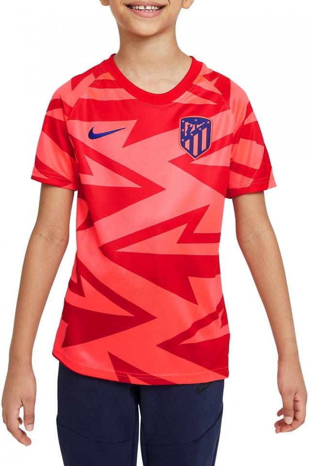 T-shirt Nike Atlético Madrid Big Kids Pre-Match Short-Sleeve Soccer Top