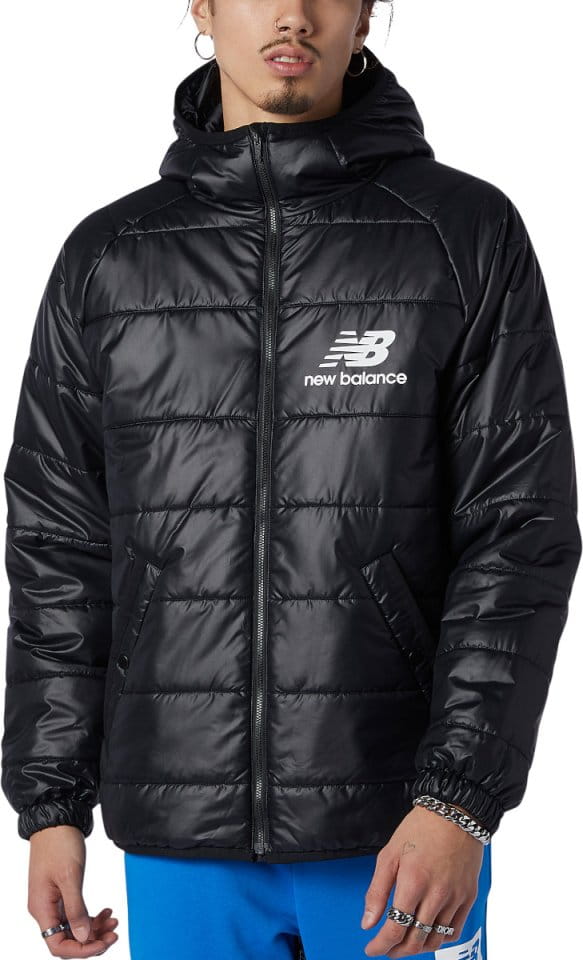 Hooded jacket New Balance Athletics Winterized Short Synthetic Puffer